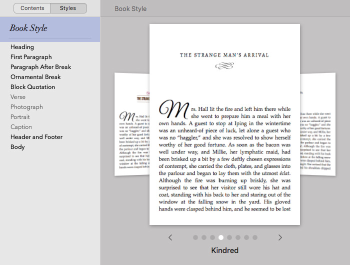 style options in vellum