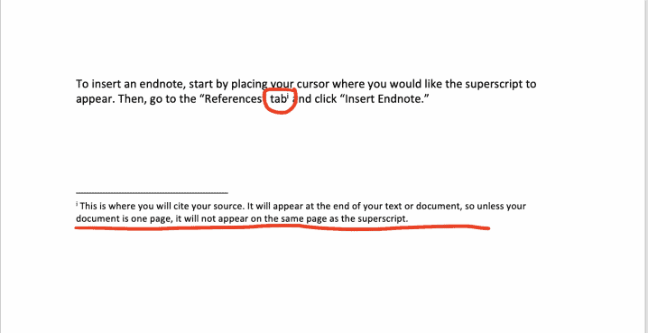 Example of an endnote