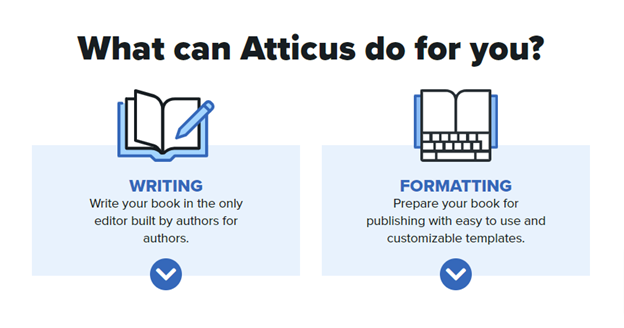 screengrab of atticus landing page that says what can atticus do for you?
